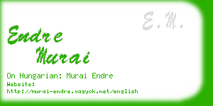 endre murai business card